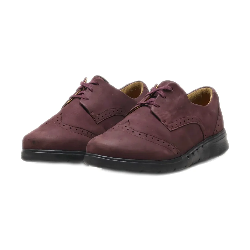 Clarks Lace Ups Leather Maroon Colour For Women