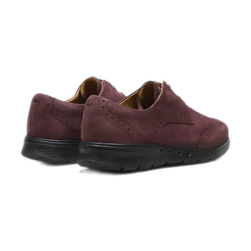 Clarks Lace Ups Leather Maroon Colour For Women