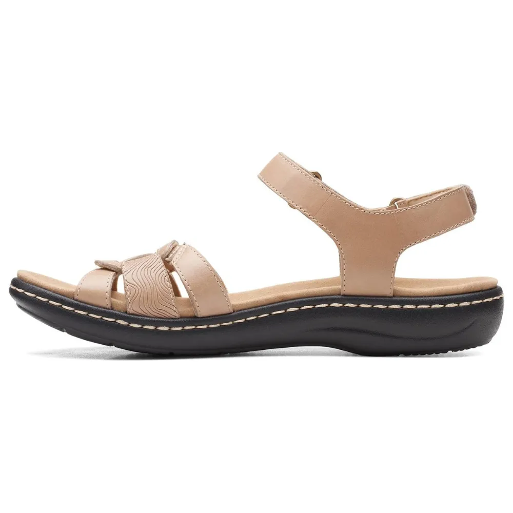 Clarks Laurieann Sela Sand Leather Sandals (Women's)