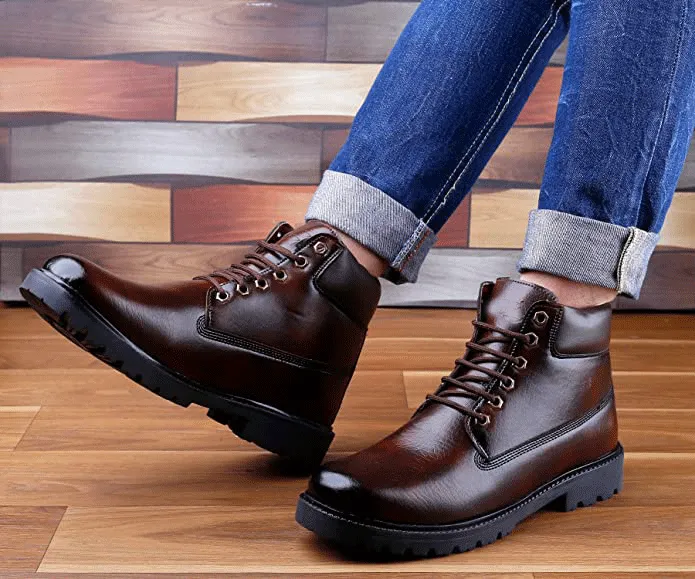 Classy Casual Lace-Up Ankle Boot For Men's-JonasParamount