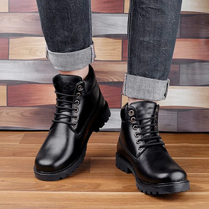 Classy Casual Lace-Up Ankle Boot For Men's-JonasParamount