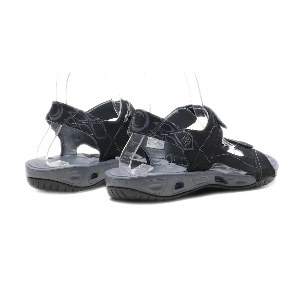 Columbia Flat Sandals Leather Black Colour For Women