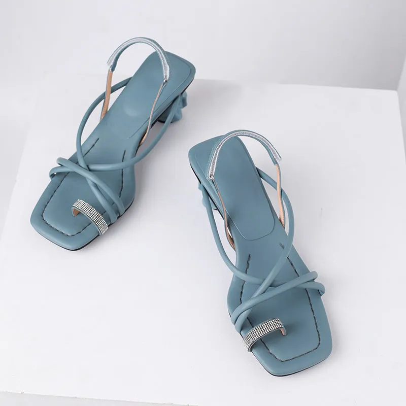 Cordelia Flip Flop Strappy Heeled Sandals