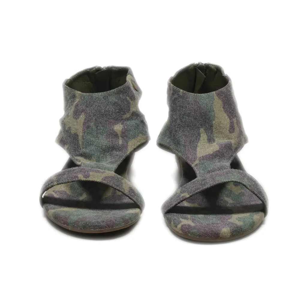 Corkys Flat Sandals Fabric Grey Colour For Women