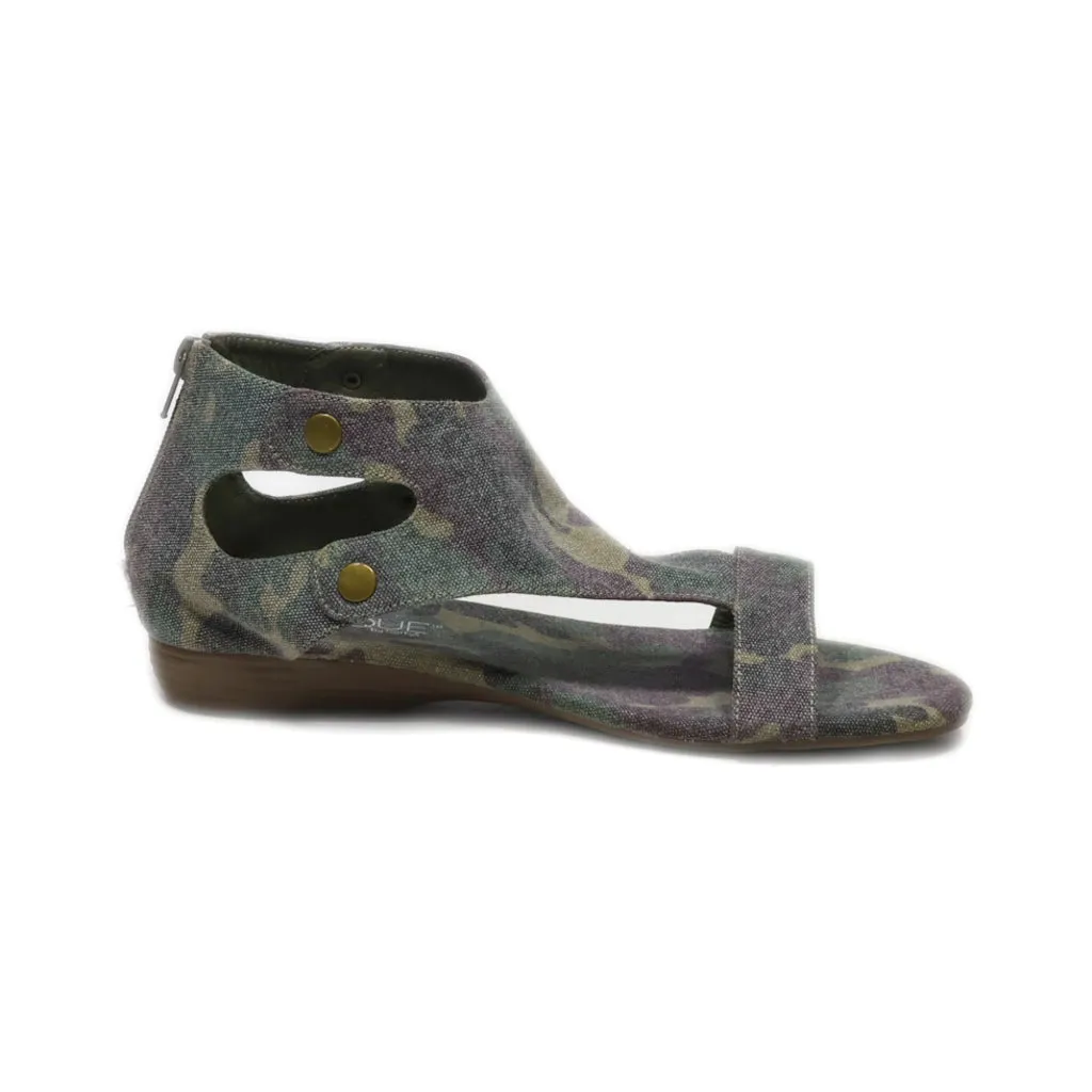 Corkys Flat Sandals Fabric Grey Colour For Women