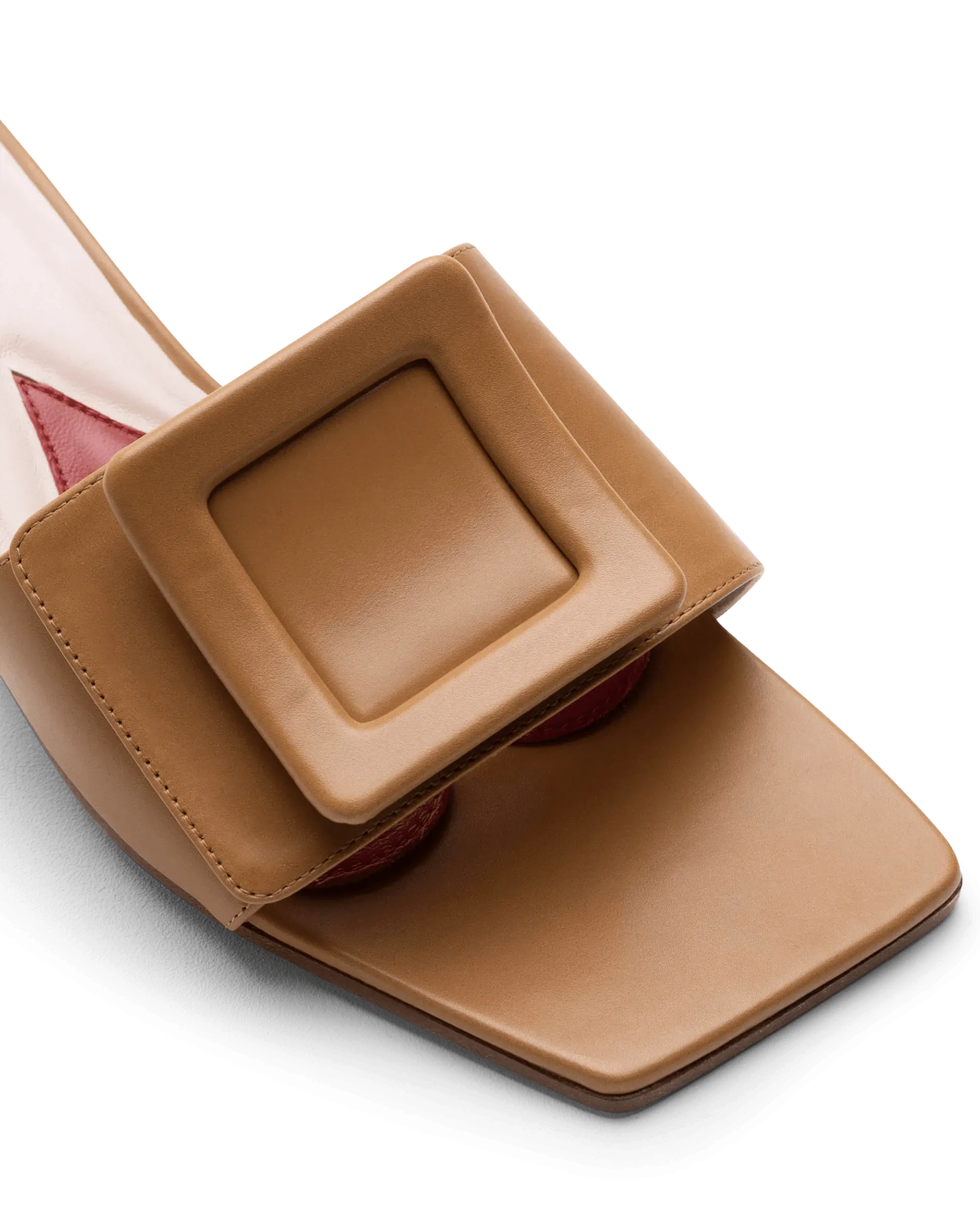 Covered Buckle Mules
