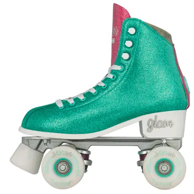 Crazy Glam Roller Skates Teal/Pink