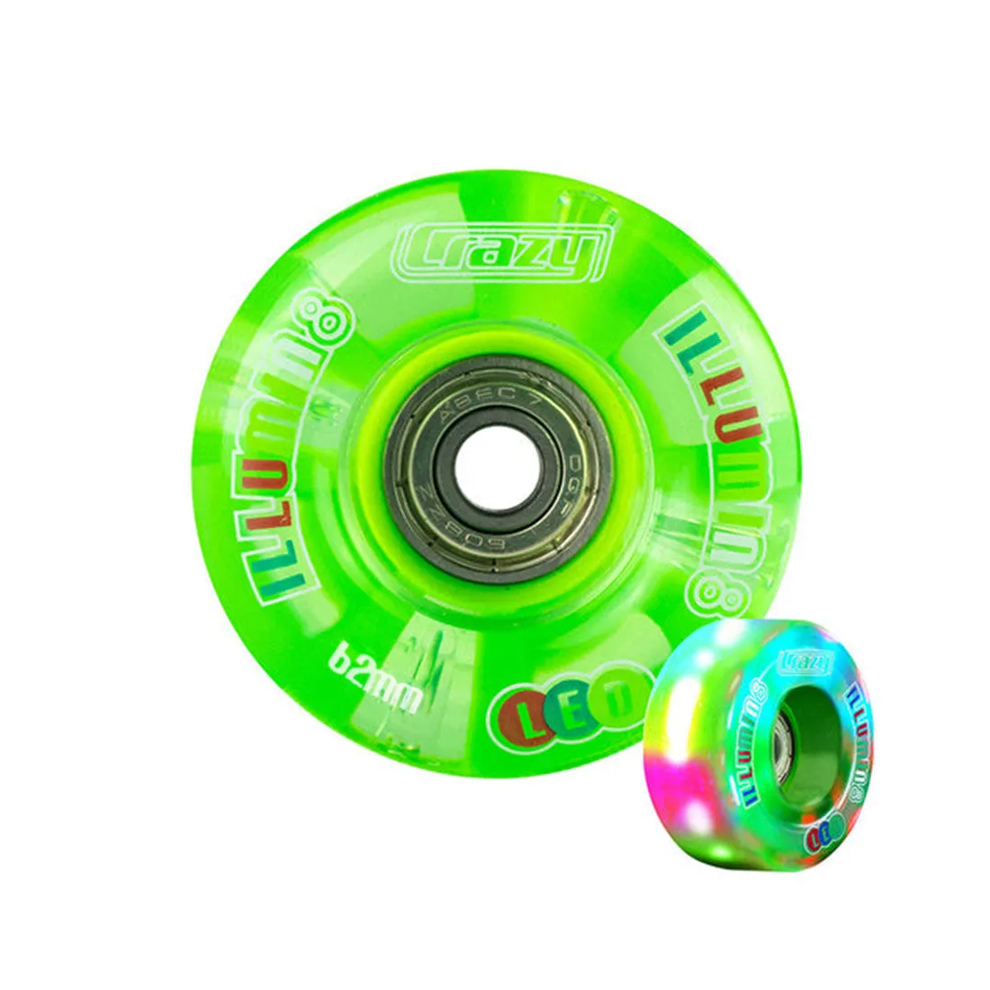 Crazy Illumin8 62mm LED Light Up Wheels 2pk