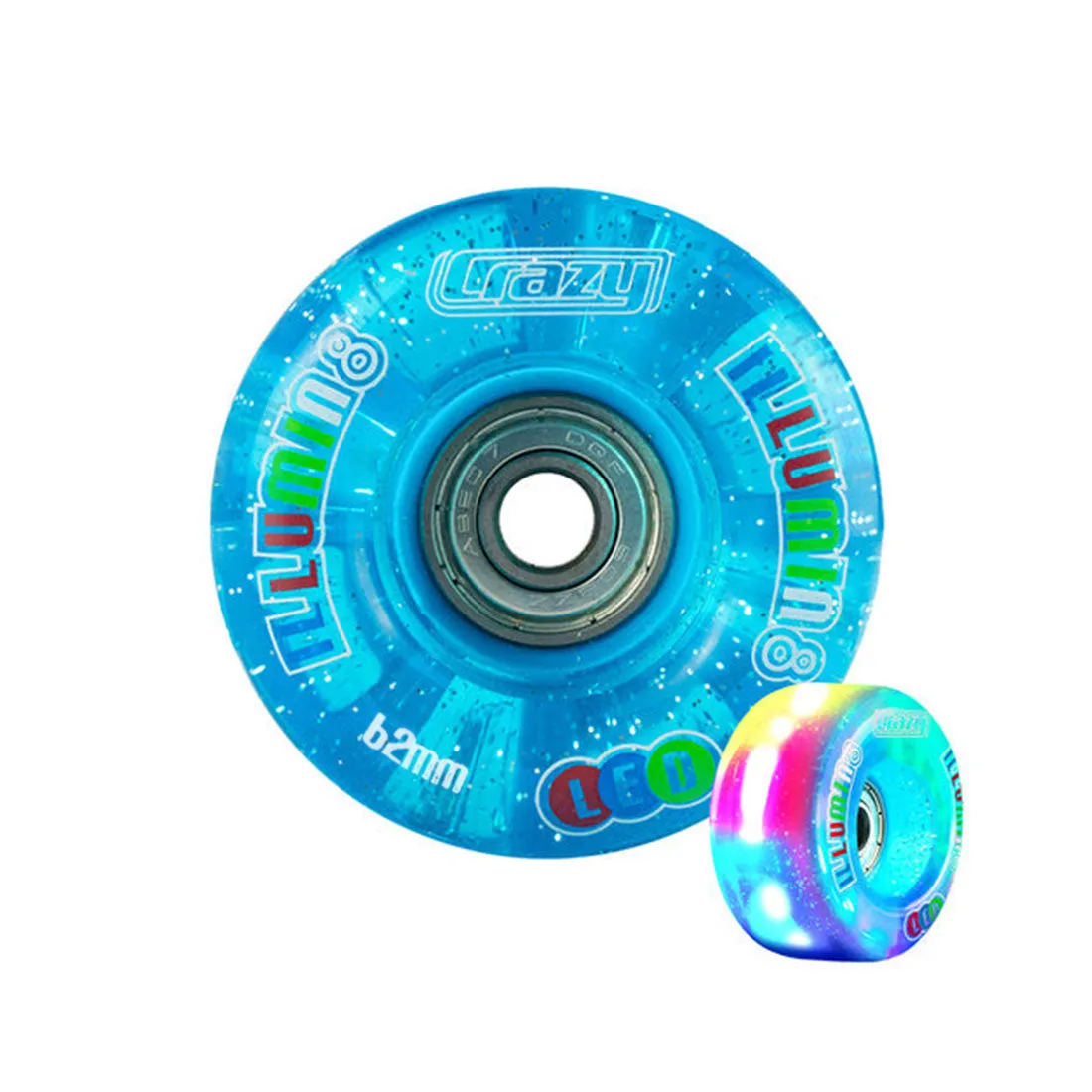 Crazy Illumin8 62mm LED Light Up Wheels 2pk