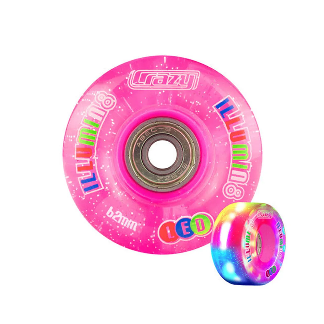 Crazy Illumin8 62mm LED Light Up Wheels 2pk