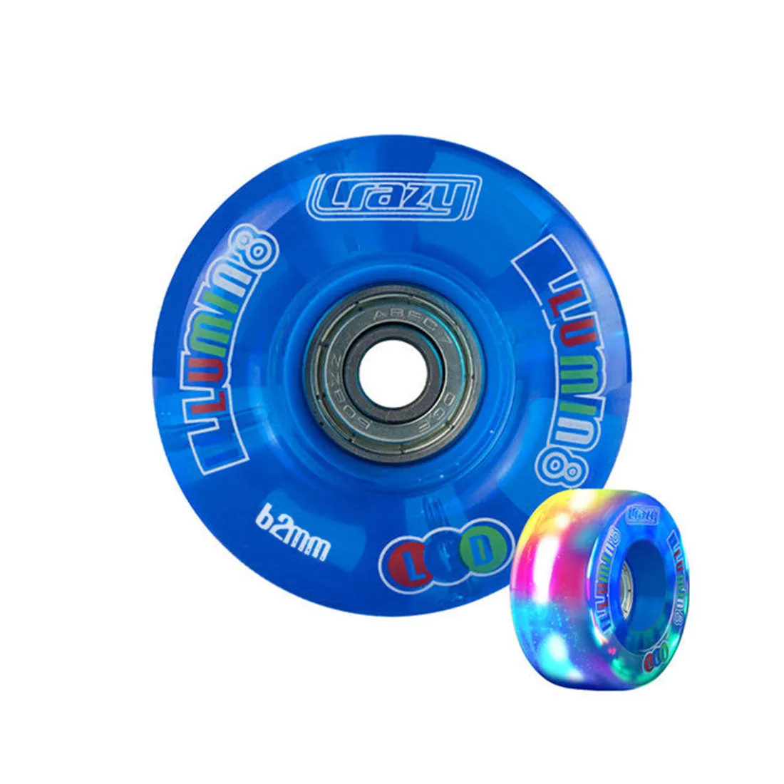 Crazy Illumin8 62mm LED Light Up Wheels 2pk