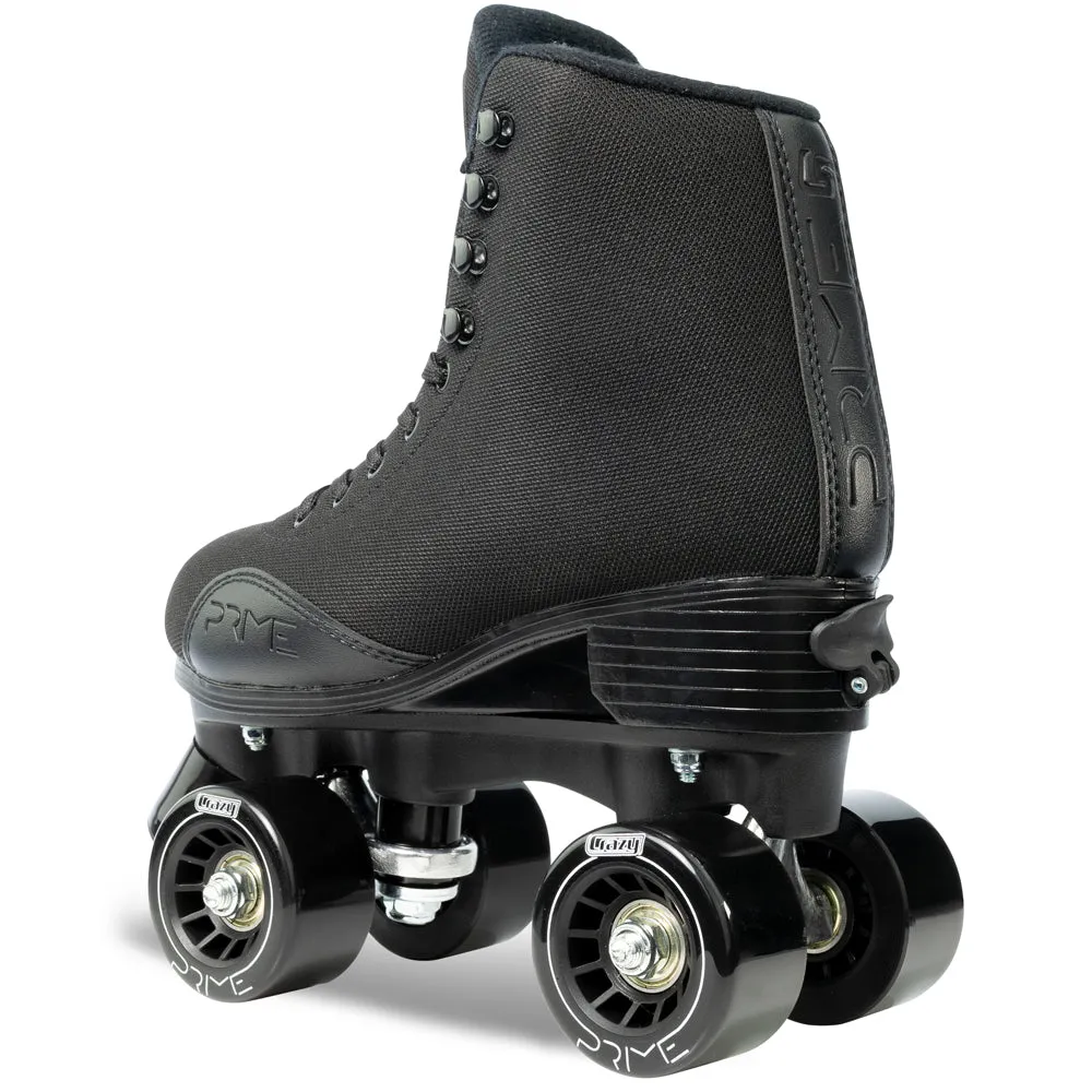 Crazy Prime Adjustable Roller Skates - Black