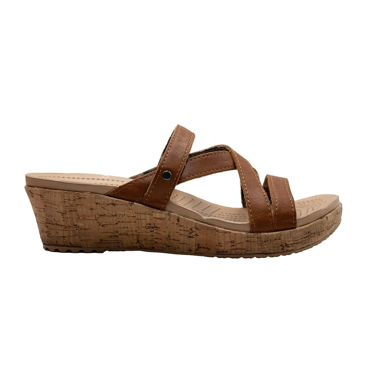 Crocs Aleigh Mini Wedge Sandals Leather Brown Colour For Women