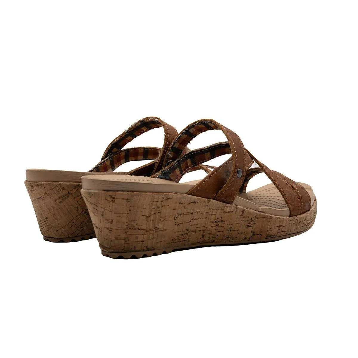 Crocs Aleigh Mini Wedge Sandals Leather Brown Colour For Women