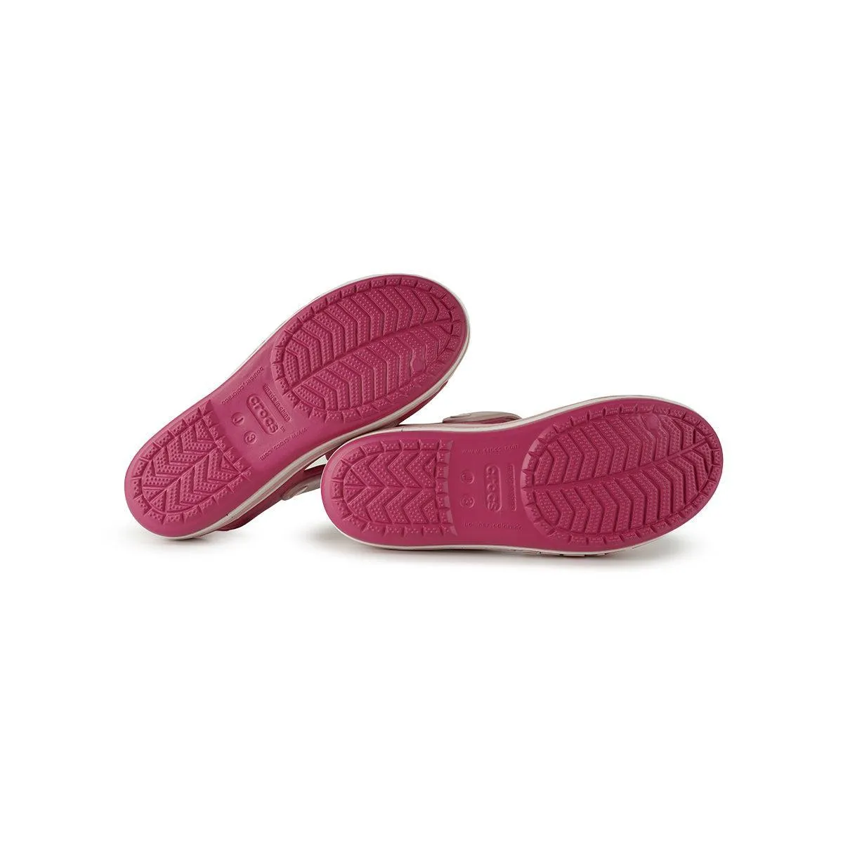 Crocs Bayaband Strap Flat Sandals Rubber Pink Colour For Kids