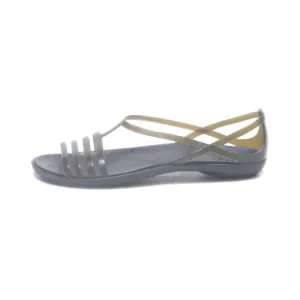 Crocs Isabella Flat Sandals Rubber Black Colour For Women