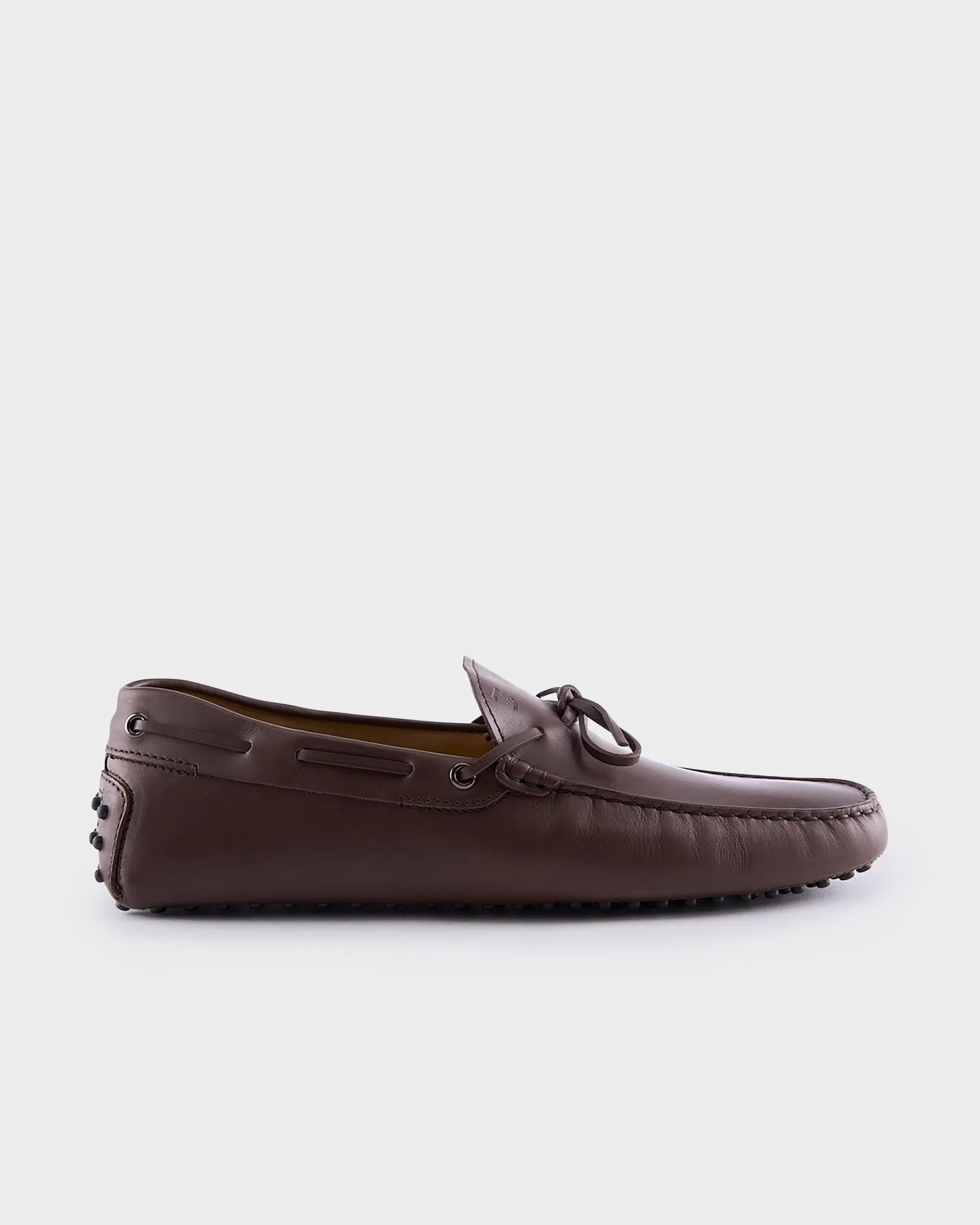 Dark Brown Leather New Gommini Driving Shows