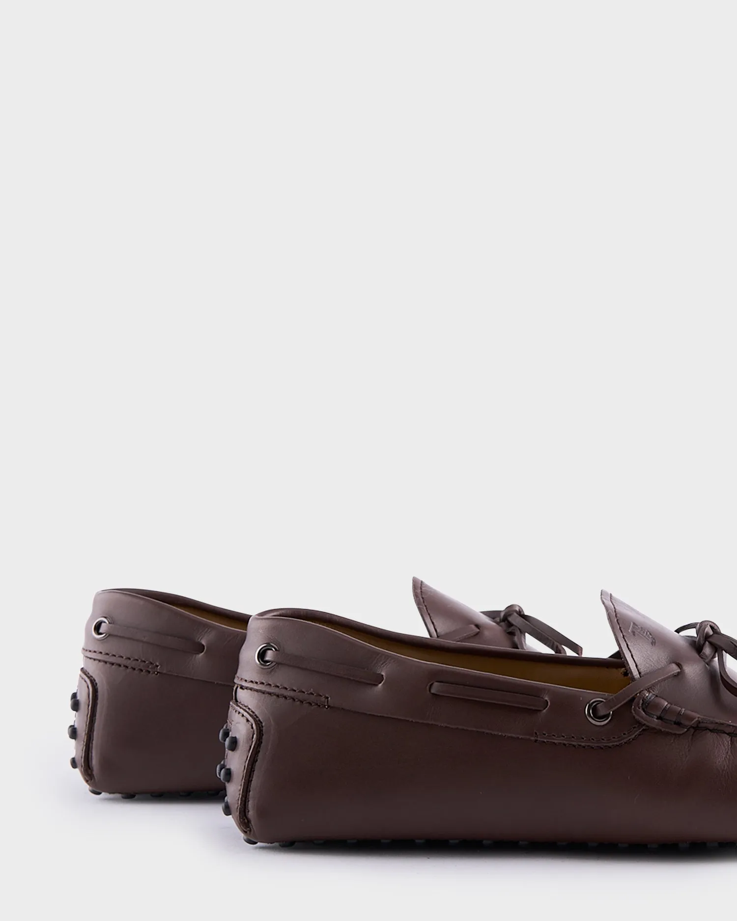 Dark Brown Leather New Gommini Driving Shows