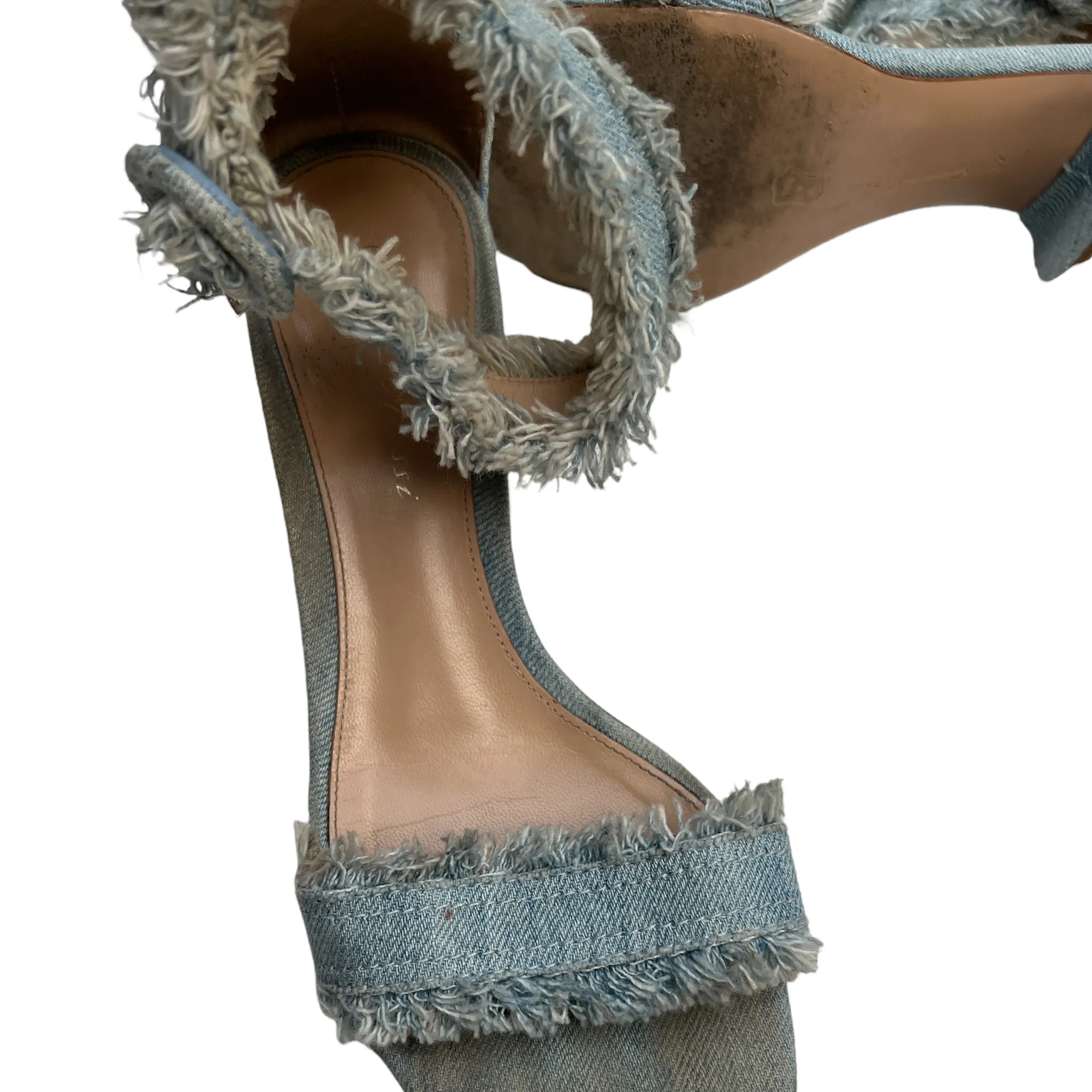 Denim Heeled Sandals - 6.5