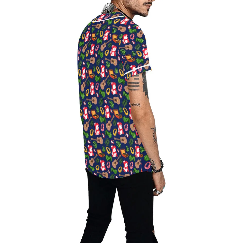 Disney Lilo And Stitch Hawaiian Roller Coaster Baseball Jersey