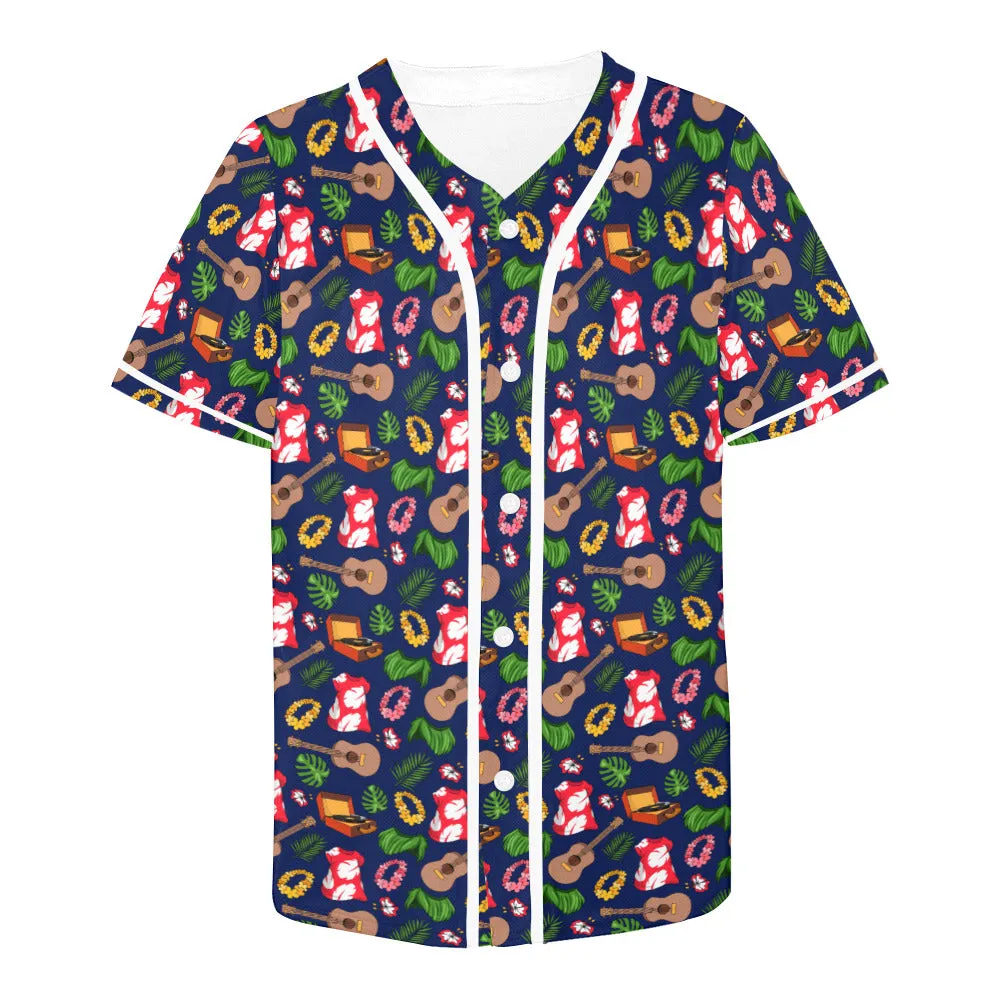Disney Lilo And Stitch Hawaiian Roller Coaster Baseball Jersey