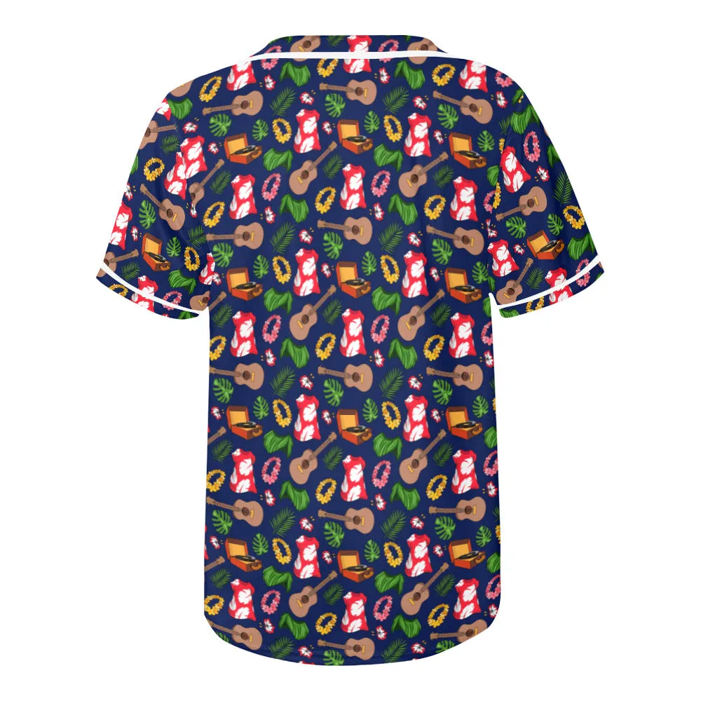 Disney Lilo And Stitch Hawaiian Roller Coaster Baseball Jersey
