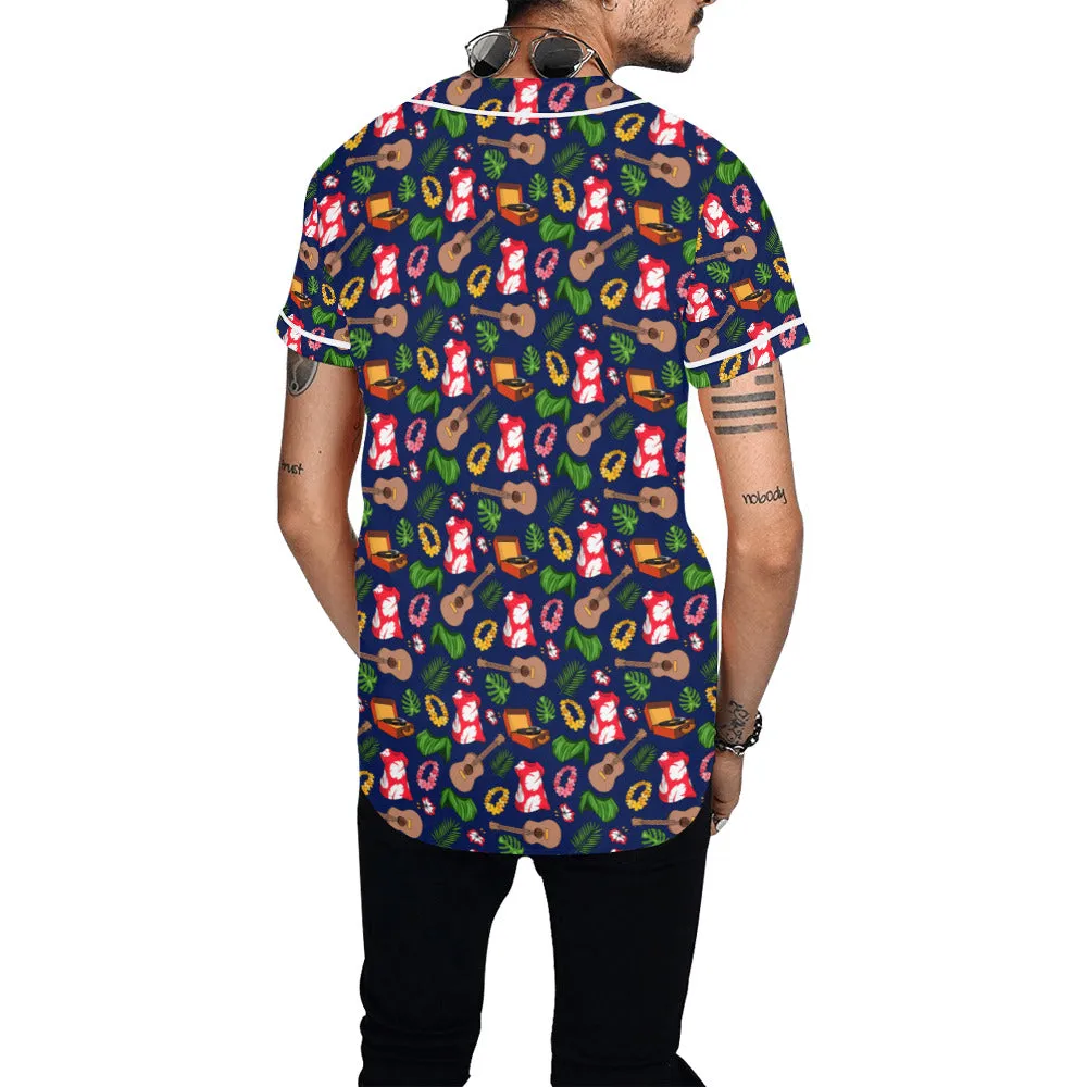 Disney Lilo And Stitch Hawaiian Roller Coaster Baseball Jersey