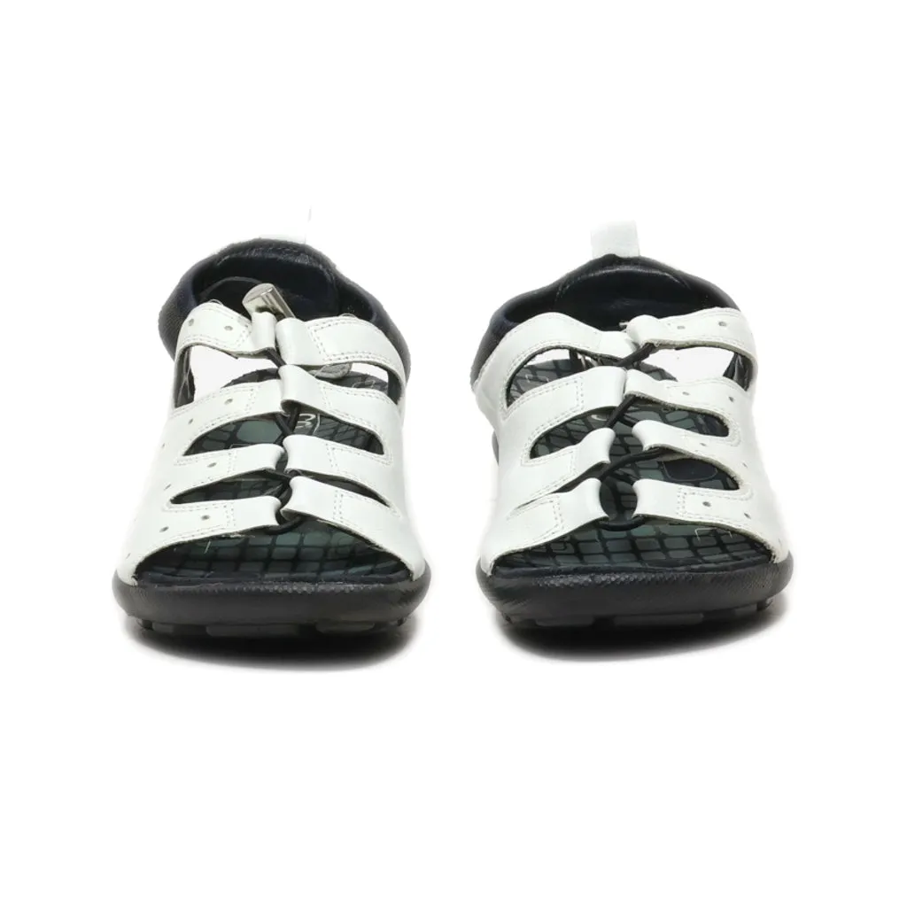 Ecco Sandals Leather White Colour For Women