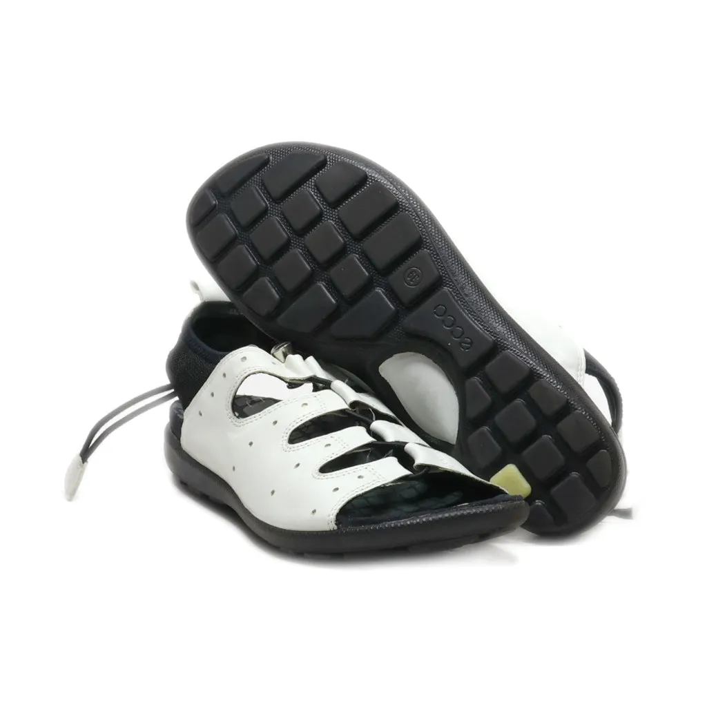 Ecco Sandals Leather White Colour For Women