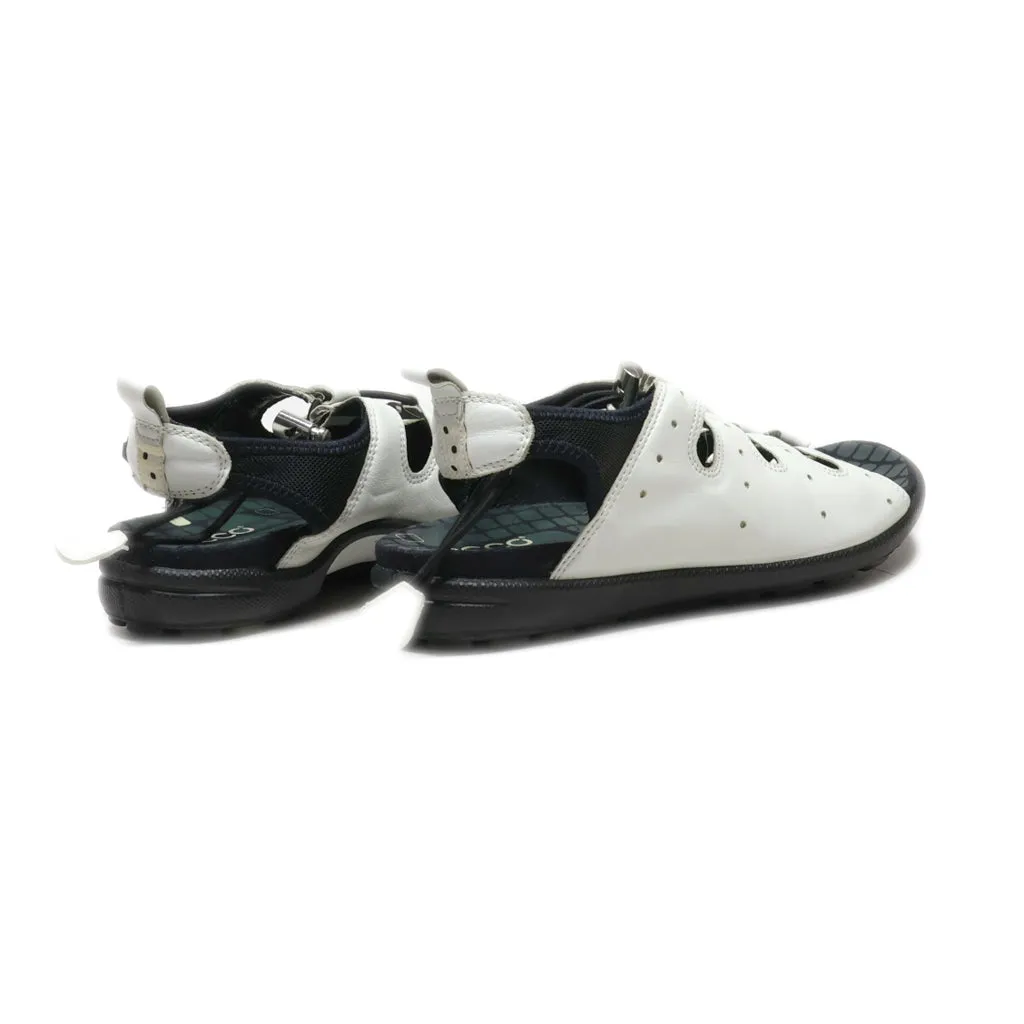Ecco Sandals Leather White Colour For Women