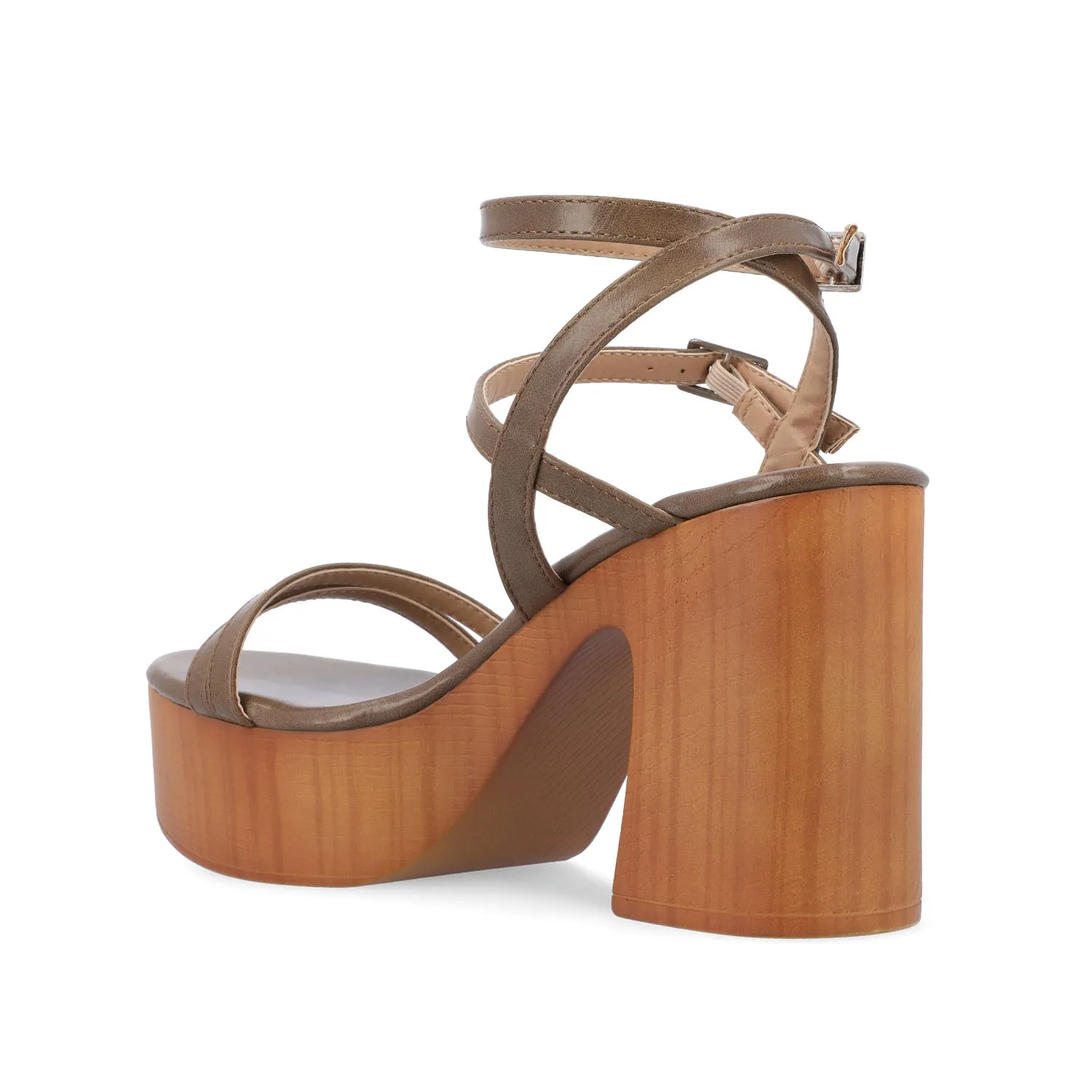 EMERYNN HEELED SANDALS IN FAUX LEATHER