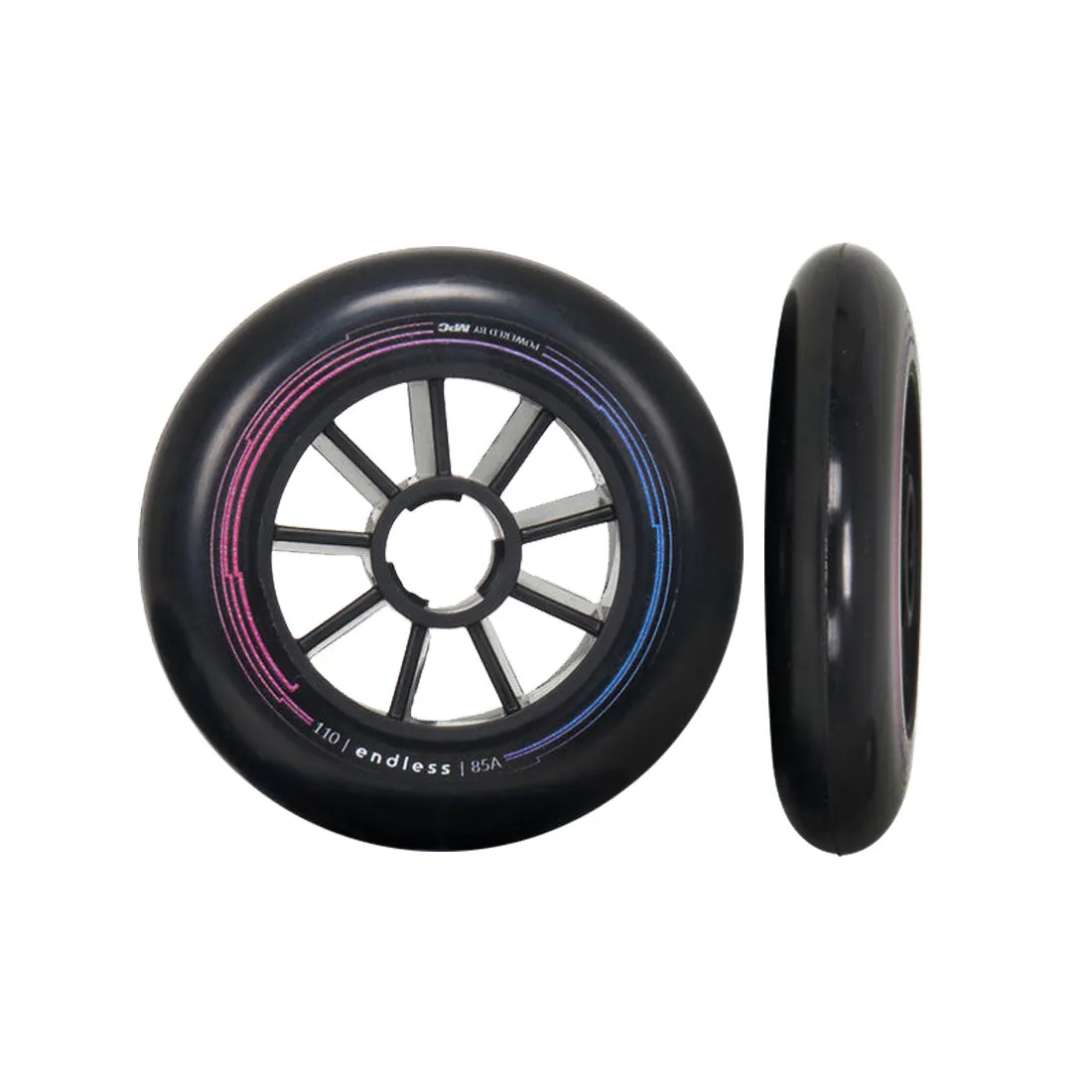 Endless 110mm Wheels 6pk - Black