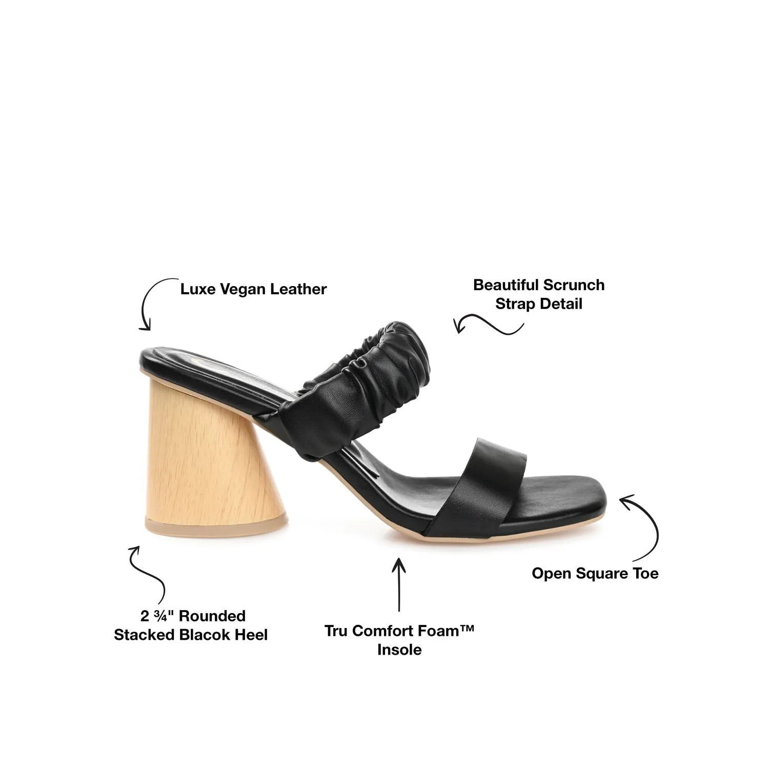 FAYTH HEELED SANDALS IN FAUX LEATHER