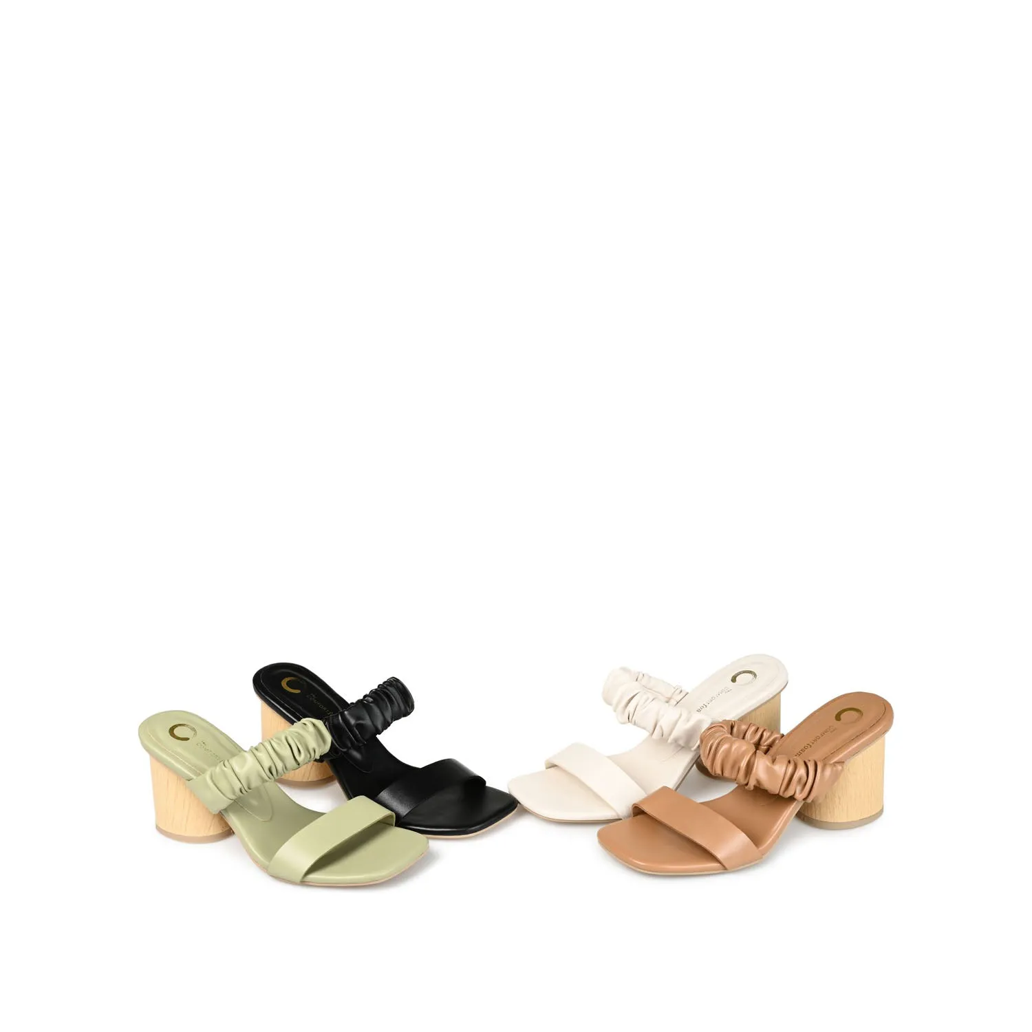FAYTH HEELED SANDALS IN FAUX LEATHER