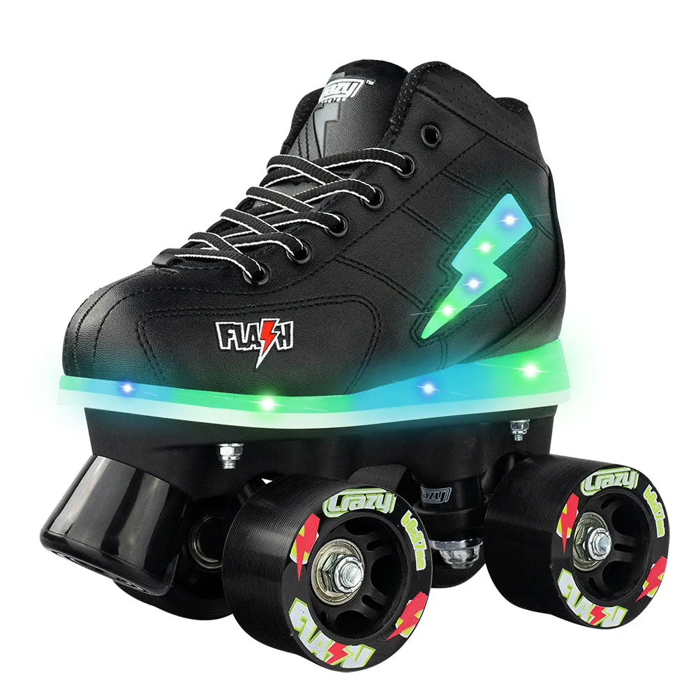 FLASH Black -  Light Up Roller Skates