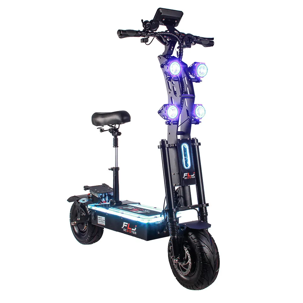 FLJ Upgraded 8000W 13inch fat wheel 72V Electric Scooter with 90