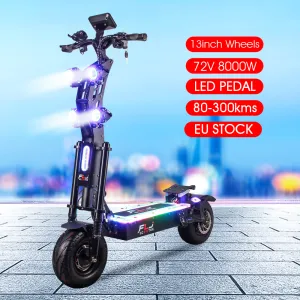 FLJ Upgraded 8000W 13inch fat wheel 72V Electric Scooter with 90
