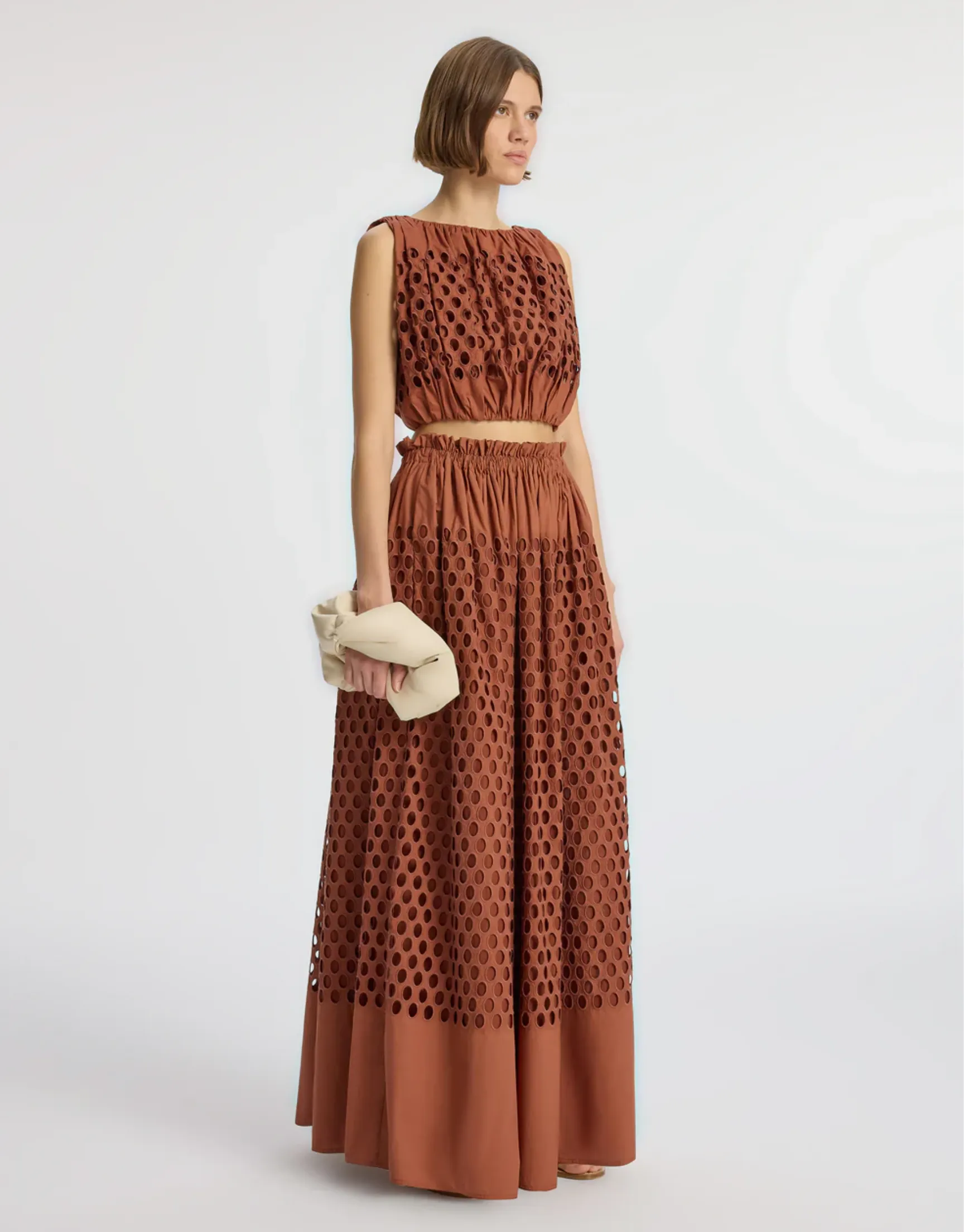 Flora Eyelet Maxi Skirt