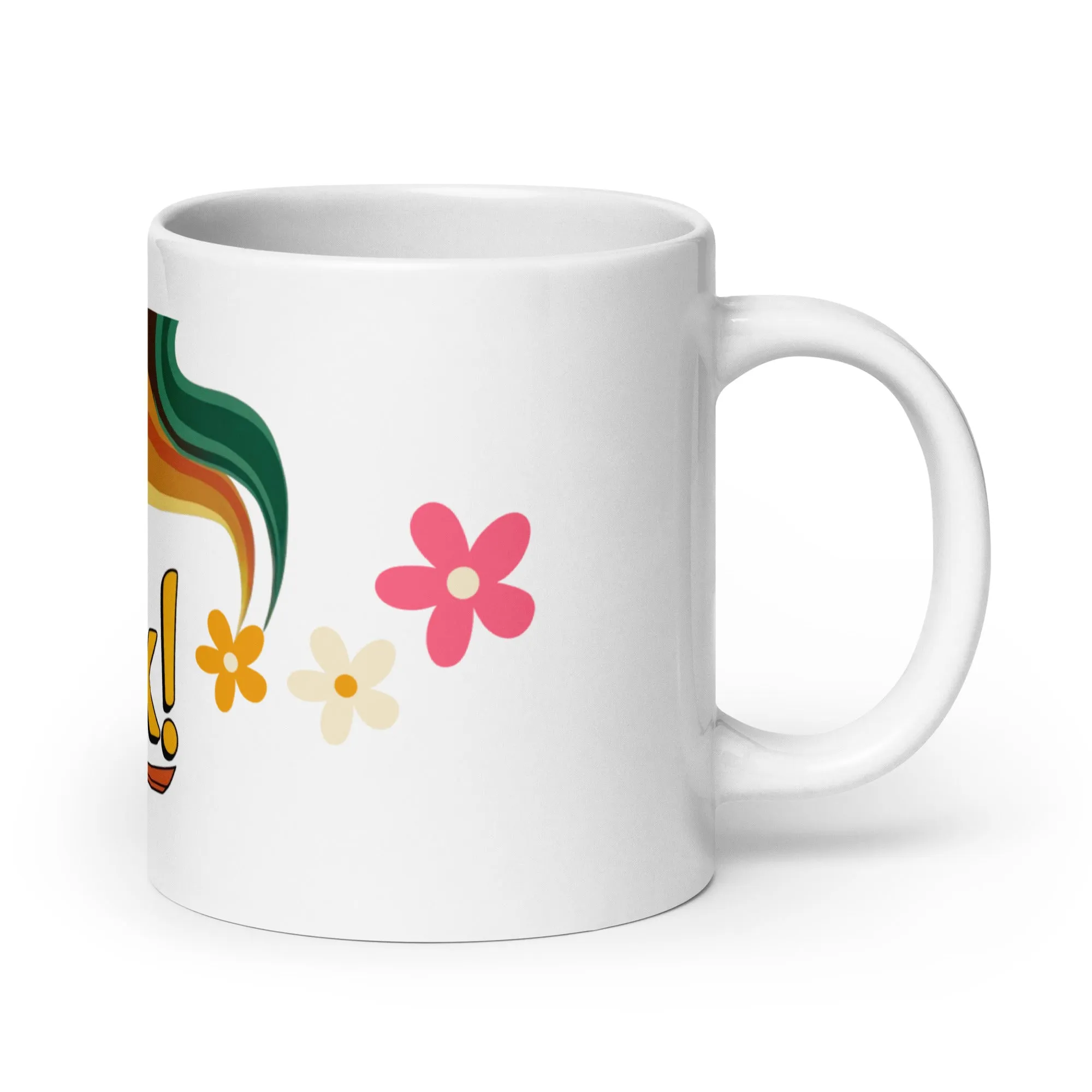 Fuel Up for Funky! 70's Retro Vibes Mug White Glossy Mug 11 oz, 15 oz, 20 oz