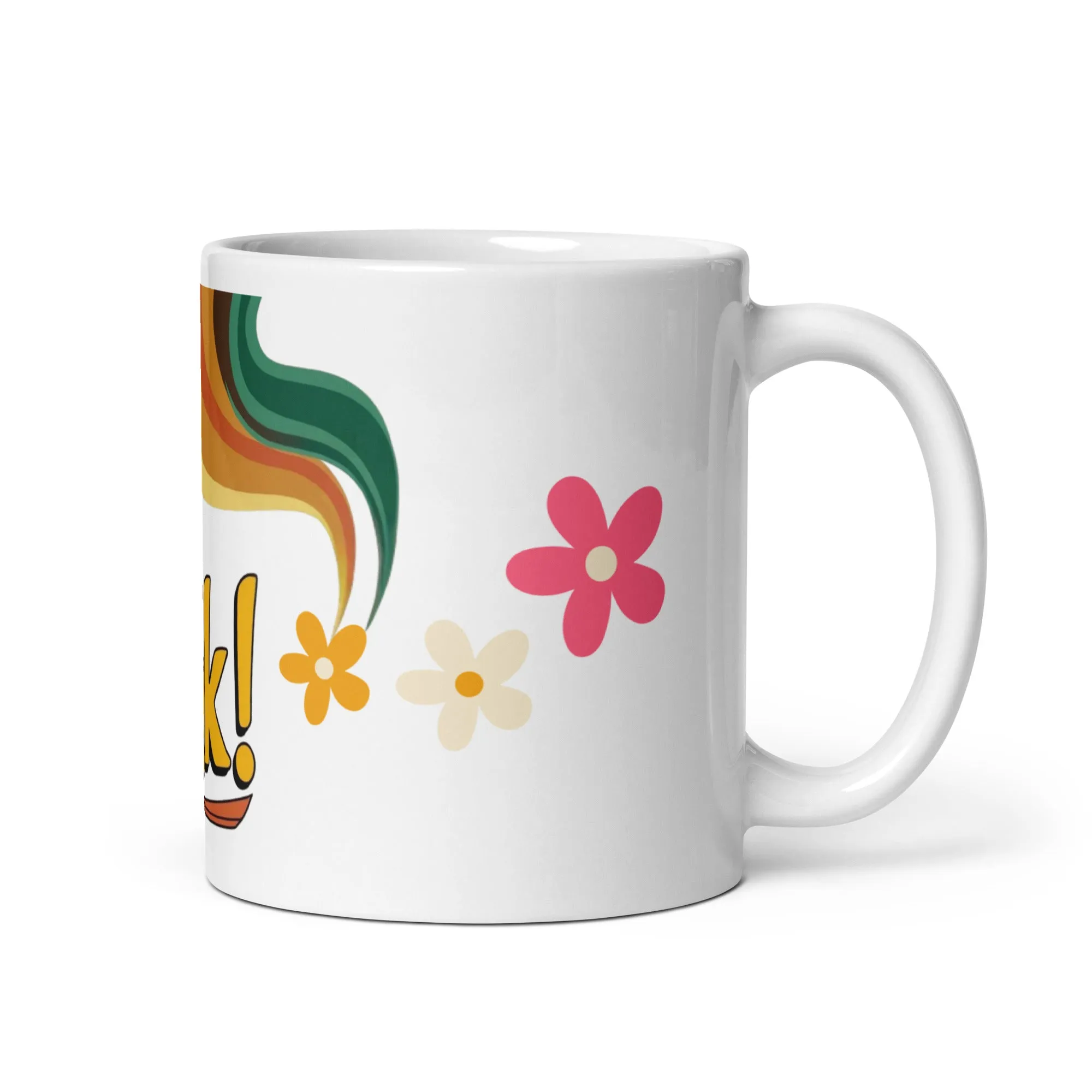 Fuel Up for Funky! 70's Retro Vibes Mug White Glossy Mug 11 oz, 15 oz, 20 oz