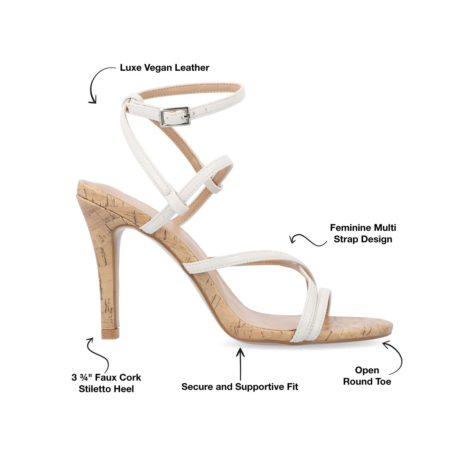 FYLISSA HEELED SANDALS IN FAUX LEATHER