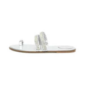 Gap Flat Sandals Leather Silver Colour For Women