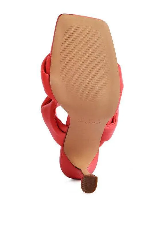 Glam Girl Twisted Strap Spool Heeled Sandals