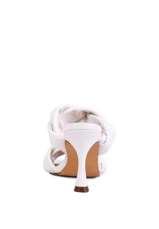 Glam Girl Twisted Strap Spool Heeled Sandals