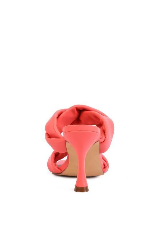 Glam Girl Twisted Strap Spool Heeled Sandals