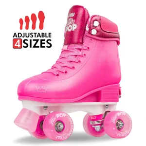 GLITTER POP Pink - Size Adjustable Roller Skates