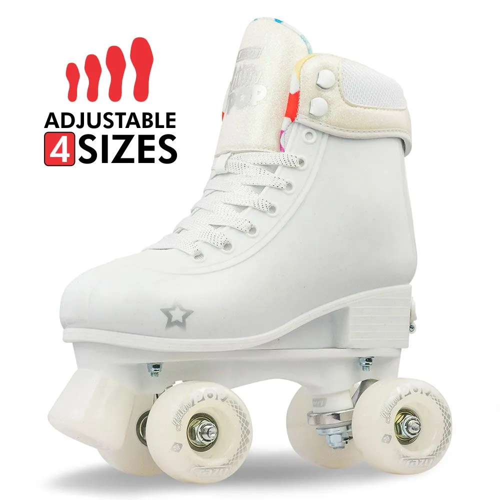 GLITTER POP Teal - Size Adjustable Roller Skates
