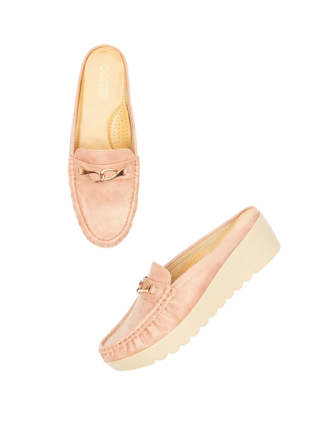 GOSSIP WOMENS PEACH MOCCASINS