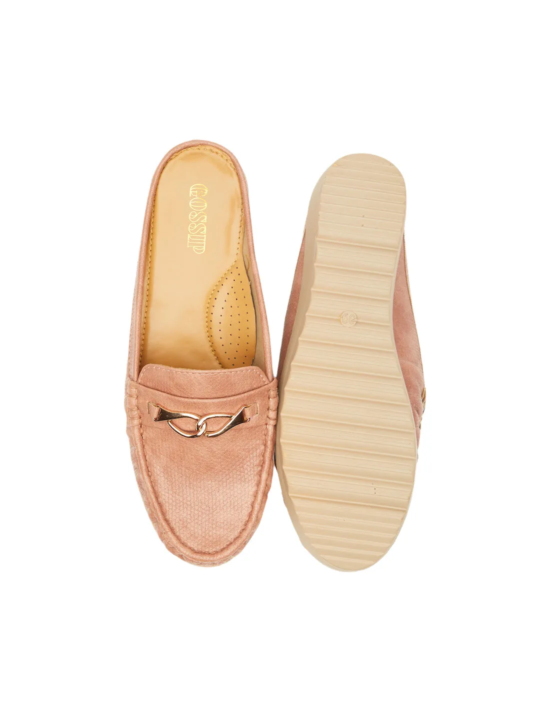 GOSSIP WOMENS PEACH MOCCASINS