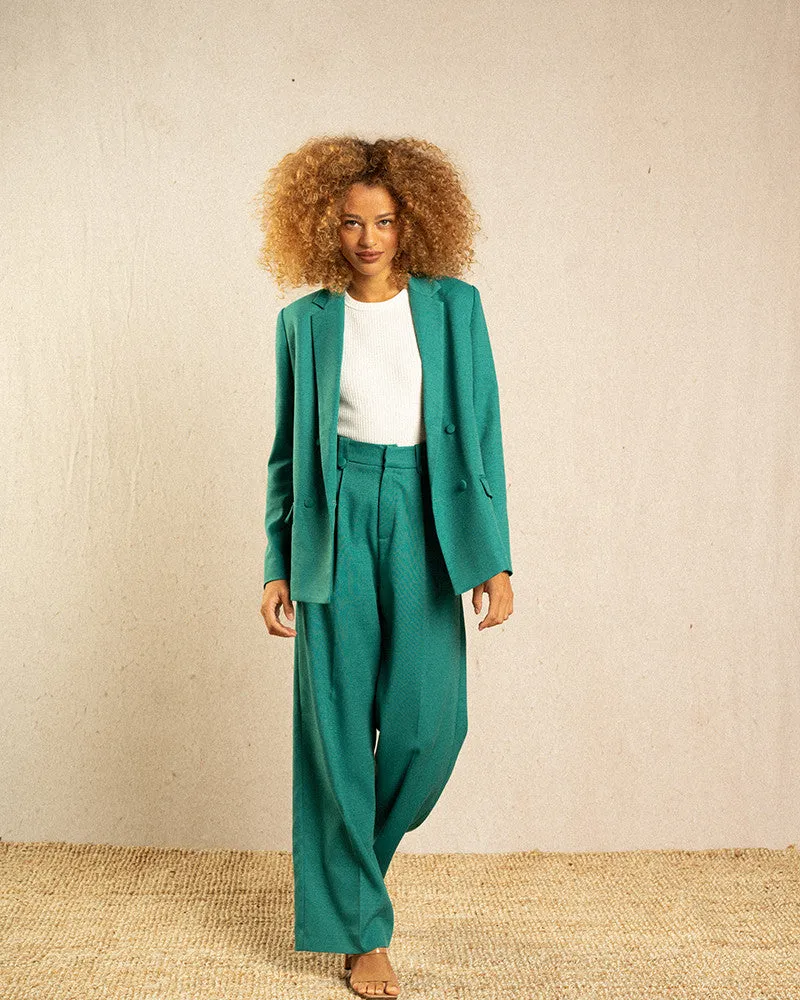 Grace & Mila Wide Leg Pants - Green